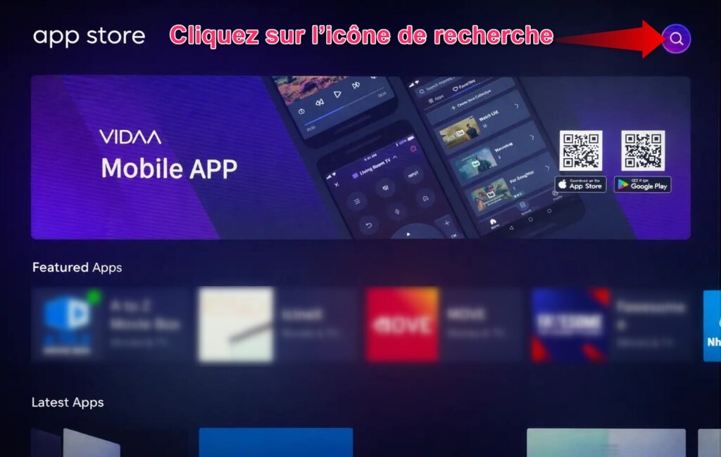 installer smart stb sur hisense tv ouvrir recherche vidaa app store