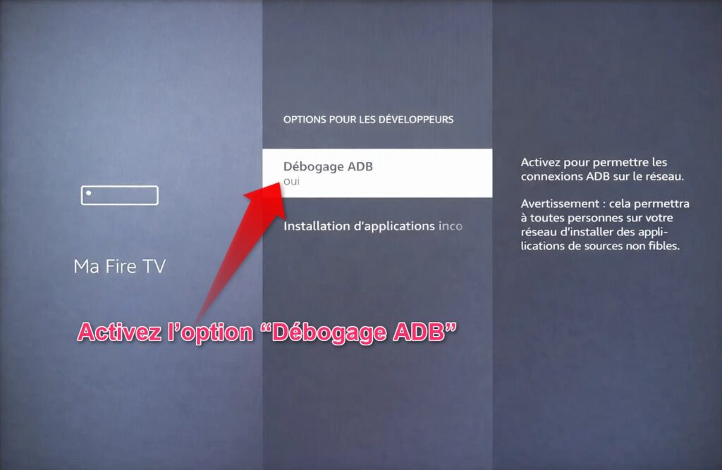 comment installer smart iptv sur firestick activer débogage adb