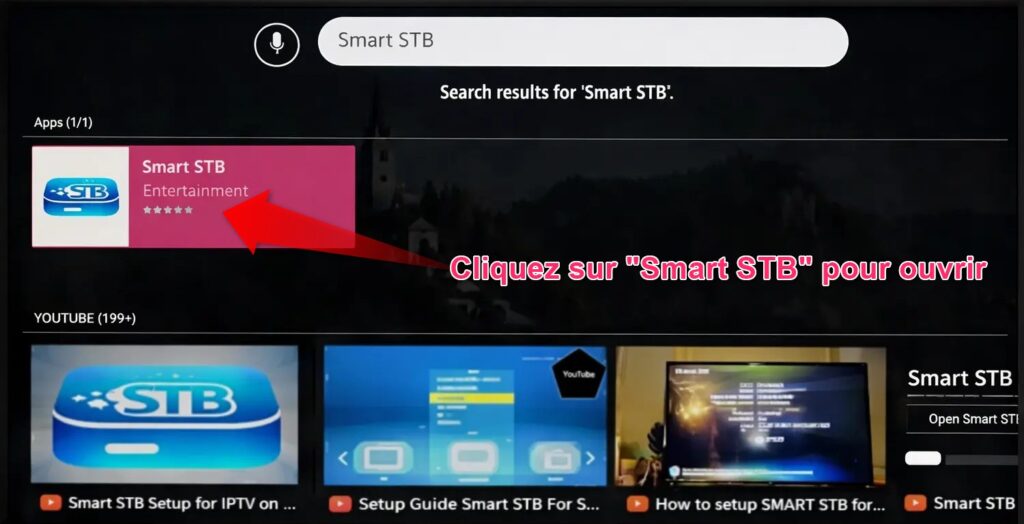 installation smart stb sur lg smart tv selection application smart stb