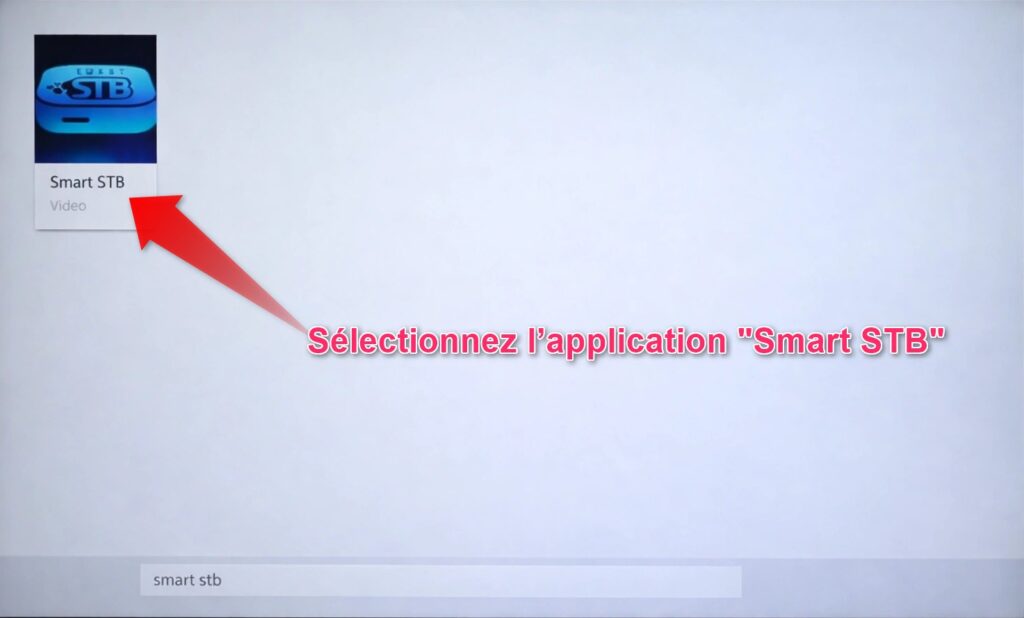 installer smart stb sur samsung tv sélectionner application smart stb samsung