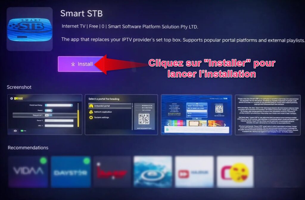 installer smart stb sur hisense tv cliquer installer application smart stb