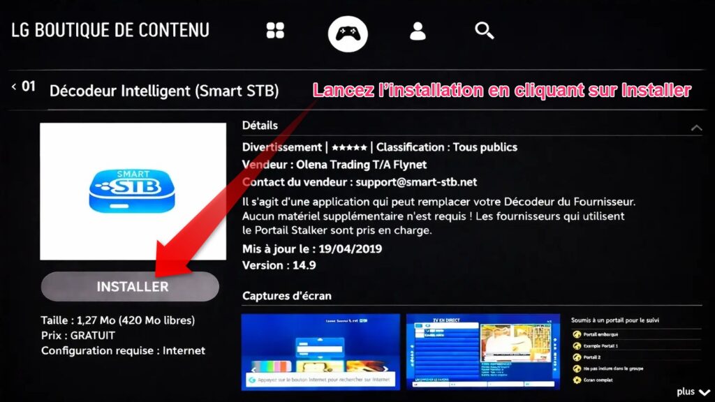 installer smart stb sur lg smart tv bouton installer lg webos