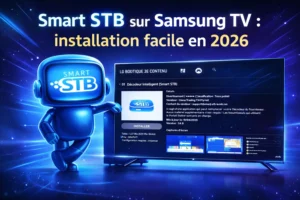 Installation de Smart STB sur Samsung TV via LG Content Store avec bouton Installer affiché