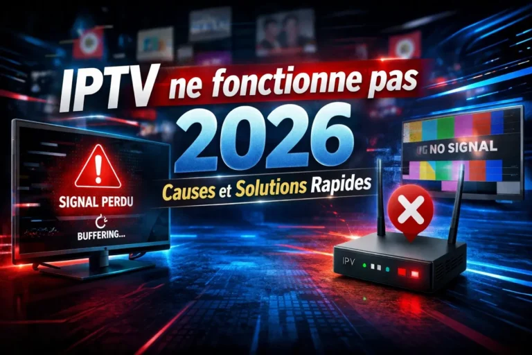 IPTV ne fonctionne pas 2026 causes et solutions rapides pour résoudre les problèmes de signal et de connexion IPTV