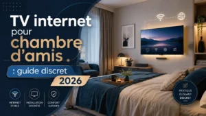 TV internet pour chambre d’amis avec installation discrète et moderne en 2026