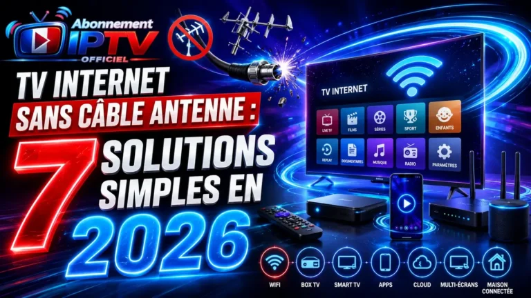 TV internet sans câble antenne avec 7 solutions simples en 2026 pour regarder la télévision via internet sans antenne classique